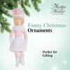 Martha Stewart Funny Christmas Ornaments for Adults – Martha on The Mantel Holiday Collectible Décor, Christmas Tree Decoration, Secret Santa Collectible(Pink-body)