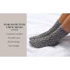 Martha Stewart Fuzzy Socks For Women – 2 Pairs – Warm And Cozy For Winter, Stocking Stuffer(Black/Silver Grey)
