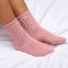 Martha Stewart Fuzzy Socks For Women, Warm And Cozy For Winter, Perfect For Home, Cable(Grey/Pink)