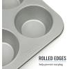 Martha Stewart Gallen 12-Cup Nonstick Carbon Steel Muffin and Cupcake Pan – Cool Grey, Durable Bakeware for Even Baking and Easy Release(Silver)