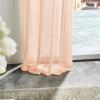 Martha Stewart Glacier Sheer Rod Pocket Window Curtain Panel Pair, 95″, White(Blush)