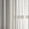 Martha Stewart Glacier Sheer Rod Pocket Window Curtain Panel Pair, 95″, White(Silver)