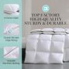 Martha Stewart Goose Feather and Down Fiber Comforter Queen Size – Luxurious Hotel Duvet Insert Bedding Comforters 100% Cotton All Season Medium Warmth 90 x 90 Inch(White)(Full/Queen)