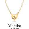 Martha Stewart Heart Shape Lab Grown Diamond Solitaire Necklace in 14 Karat Gold, Lab Grown Diamond Necklace(yellow-gold)