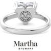 Martha Stewart Heart Shape Lab Grown Diamond Solitaire Ring, Diamond Engagement Ring in 14 Karat Gold(white-gold)