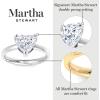 Martha Stewart Heart Shape Lab Grown Diamond Solitaire Ring, Diamond Engagement Ring in 14 Karat Gold(yellow-gold)