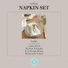 Martha Stewart Honeycomb Modern Farmhouse Napkin 4-Pack Set, Beige, 19″x19″(Natural)