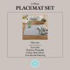 Martha Stewart Honeycomb Modern Farmhouse Reversible Placemat 4-Pack Set, White, 13″x17.5″(Charcoal Grey)