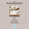 Martha Stewart Honeycomb Modern Farmhouse Reversible Placemat 4-Pack Set, White, 13″x17.5″(Natural)