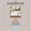 Martha Stewart Honeycomb Modern Farmhouse Reversible Placemat 4-Pack Set, White, 13″x17.5″(White)