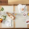 Martha Stewart Honeycomb Modern Farmhouse Reversible Table Runner, White, 15″x72″(Natural)