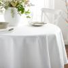 Martha Stewart Honeycomb Modern Farmhouse Tablecloth, Blue, 70″ Round(White)