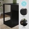 Martha Stewart Kayden Home Office Modular 2-Tier Bookshelf with Open Storage and 2 Shelves in Black(Black)