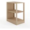 Martha Stewart Kayden Home Office Modular 2-Tier Bookshelf with Open Storage and 2 Shelves in Black(Light Natural)