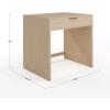 Martha Stewart Kayden Home Office Modular Desk with Drawer, 2 Tier Shelf, and File Cabinet in Light Natural with Brushed Gold Hardware(Light Natural)