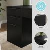 Martha Stewart Kayden Home Office Modular File Cabinet with 3 Drawers in Black with Oil Rubbed Bronze Hardware(Black)