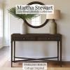 Martha Stewart Kena Hall Console Entryway with Storage Fluted Drawers, Solid Wood Legs Cottage Inspired Sofa Table, Antique Brass Knobs, Coastal Living Room Furniture, 47.5″ Wide, Brown(47.5″)