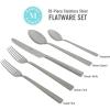 Martha Stewart Kendleton 20 pc Stainless Steel Flatware Set – Mirror Polish(Kendleton (Mirror Polish))