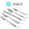 Martha Stewart Kendleton 20 pc Stainless Steel Flatware Set – Mirror Polish(Springbank (Mirror Polish))