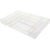 Martha Stewart Kerry Plastic Stackable Office Desk Drawer Organizers, Set of 8, with Gold Trim(Set of 8)