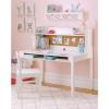 Martha Stewart Kids’ Desk with Hutch and Chair by Guidecraft – Creamy White: Wooden Study Table with Storage and Corkboard | Bedroom Furniture Set, Desk and Chair Set Ages 5-12(Creamy White)