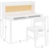 Martha Stewart Kids’ Desk with Hutch and Chair by Guidecraft – Creamy White: Wooden Study Table with Storage and Corkboard | Bedroom Furniture Set, Desk and Chair Set Ages 5-12(Creamy White)