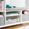Martha Stewart Kids’ Jr. Reading Nook with Bins – Linen White: Kids Wood Bookshelf and Storage Bench with Open Shelves and Canvas Storage Bins for Toys, Games, and Books | Toddler Room Furniture(Linen White)