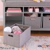 Martha Stewart Kids’ Storage Bench Gray: Wooden Toy and Book Organizer with Shelves, Built-in Cushion and Fabric Bins for Playroom and Bedroom(Grey)