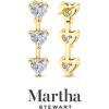Martha Stewart Lab Grown Diamond Earrings, Heart Shape Drop Style, 14K Gold, Fine Jewelry for Women(yellow-gold)