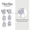 Martha Stewart Lab Grown Diamond Earrings, Oval Shape Drop Style, 14K Gold, Fine Jewelry for Women(white-gold)