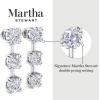 Martha Stewart Lab Grown Diamond Earrings, Round Shape Drop Style, 14K Gold, Fine Jewelry for Women(white-gold)