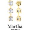 Martha Stewart Lab Grown Diamond Earrings, Round Shape Drop Style, 14K Gold, Fine Jewelry for Women(yellow-gold)