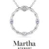 Martha Stewart Lab Grown Diamond Marquise Circle Necklace In 14 Karat Gold, Lab Grown Diamond Necklace For Women(white-gold)