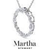 Martha Stewart Lab Grown Diamond Marquise Circle Necklace In 14 Karat Gold, Lab Grown Diamond Necklace For Women(white-gold)