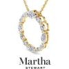 Martha Stewart Lab Grown Diamond Marquise Circle Necklace In 14 Karat Gold, Lab Grown Diamond Necklace For Women(yellow-gold)