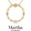 Martha Stewart Lab Grown Diamond Marquise Circle Necklace In 14 Karat Gold, Lab Grown Diamond Necklace For Women(yellow-gold)