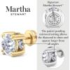 Martha Stewart Lab Grown Diamond Stud Earrings in 14 Karat Gold, Lab Grown Diamond Earrings for Women(white-gold)