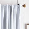 Martha Stewart Lido Linen Blackout Foam Lined Rod Pocket/Back Tab Window Curtain Panel Pair, 95″, White(White)