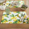 Martha Stewart Lots of Lemons Placemat Set 4-Pack, White/Yellow, 13″x17.5″