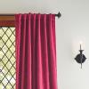 Martha Stewart Lucca Velvet Blackout Back Tab Window Curtain Panel Pair, 95″, Linen Beige(Pomegranate)