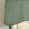Martha Stewart Lucca Velvet Lined Scallop Window Curtain 50″ W x 18″ L, Valance, Loden Green(Green)