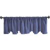 Martha Stewart Lucca Velvet Lined Scallop Window Curtain 50″ W x 18″ L, Valance, Loden Green(Navy)