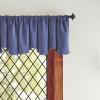 Martha Stewart Lucca Velvet Lined Scallop Window Curtain 50″ W x 18″ L, Valance, Loden Green(Navy)