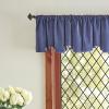 Martha Stewart Lucca Velvet Lined Scallop Window Curtain 50″ W x 18″ L, Valance, Loden Green(Navy)