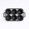 Martha Stewart Martha 6-Cup Fluted Shaped Pre-Seasoned Cast Iron Mold Pan(Black)