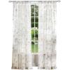 Martha Stewart Marthas Garden Floral Semi-Sheer Rod Pocket Window Curtain Panel Pair, 95″, Gold Floral