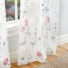Martha Stewart Marthas Garden Floral Semi-Sheer Rod Pocket Window Curtain Single Panel, 84″, Multi(Multi Color)