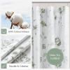 Martha Stewart Martha’s Garden Shower Curtain Botanical Floral Print Cotton Shower Curtain for Bathroom, Spa Quality Modern Shower Curtains Standard Size, 72×72 Sage Green(Garden Green)