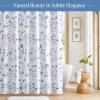 Martha Stewart Martha’s Garden Shower Curtain Botanical Floral Print Cotton Shower Curtain for Bathroom, Spa Quality Modern Shower Curtains Standard Size, 72×72 Sage Green(Garden Blue)