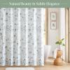 Martha Stewart Martha’s Garden Shower Curtain Botanical Floral Print Cotton Shower Curtain for Bathroom, Spa Quality Modern Shower Curtains Standard Size, 72×72 Sage Green(Garden Green)